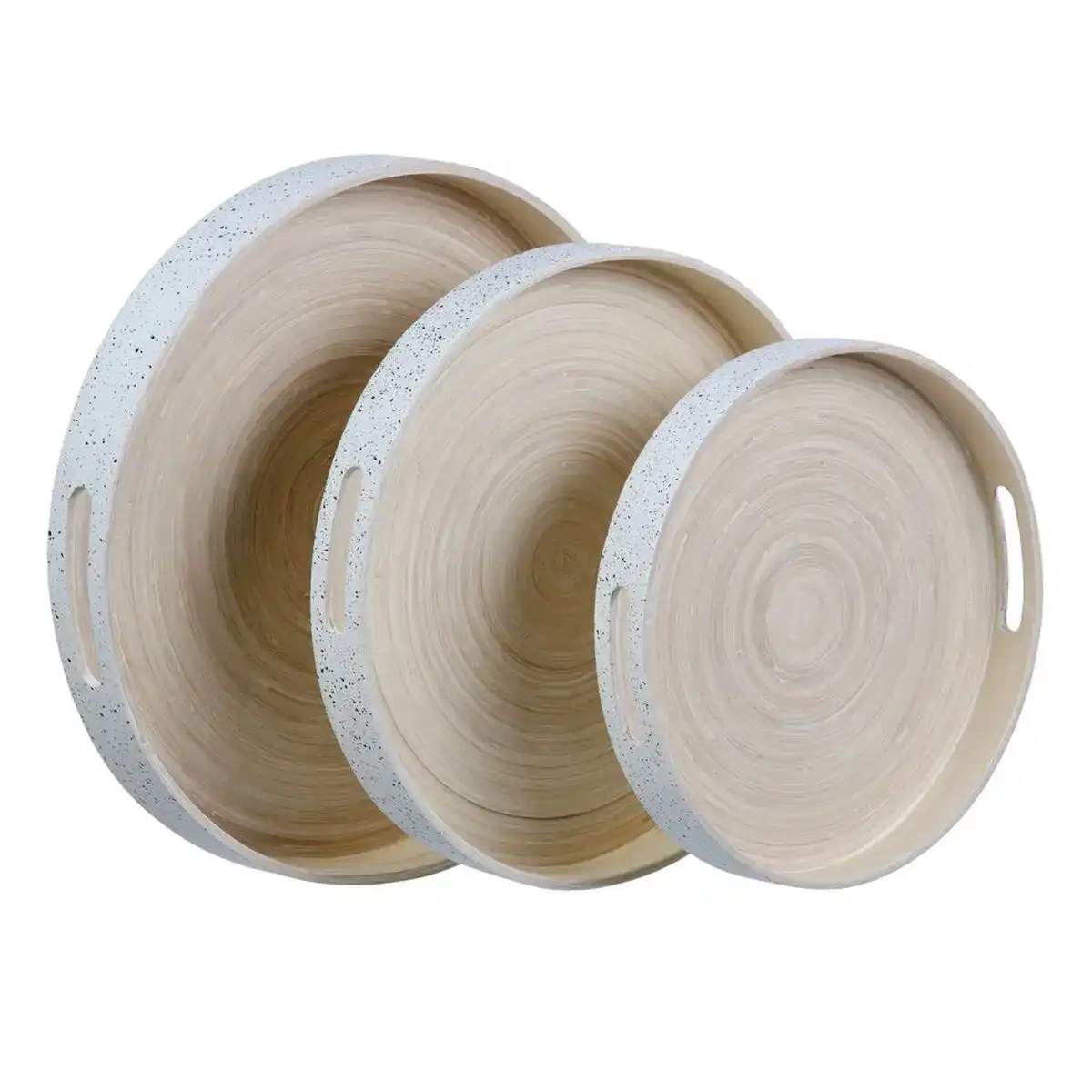 Plateau aperitif naturel 40 x 40 x 5 cm blanc bambou 3 pieces_8148. Bienvenue chez DIAYTAR COTE D'IVOIRE - Où le Shopping Devient un Voyage. Explorez notre plateforme pour dénicher des produits uniques, racontant l'histoire et l'âme du Côte d'Ivoire.