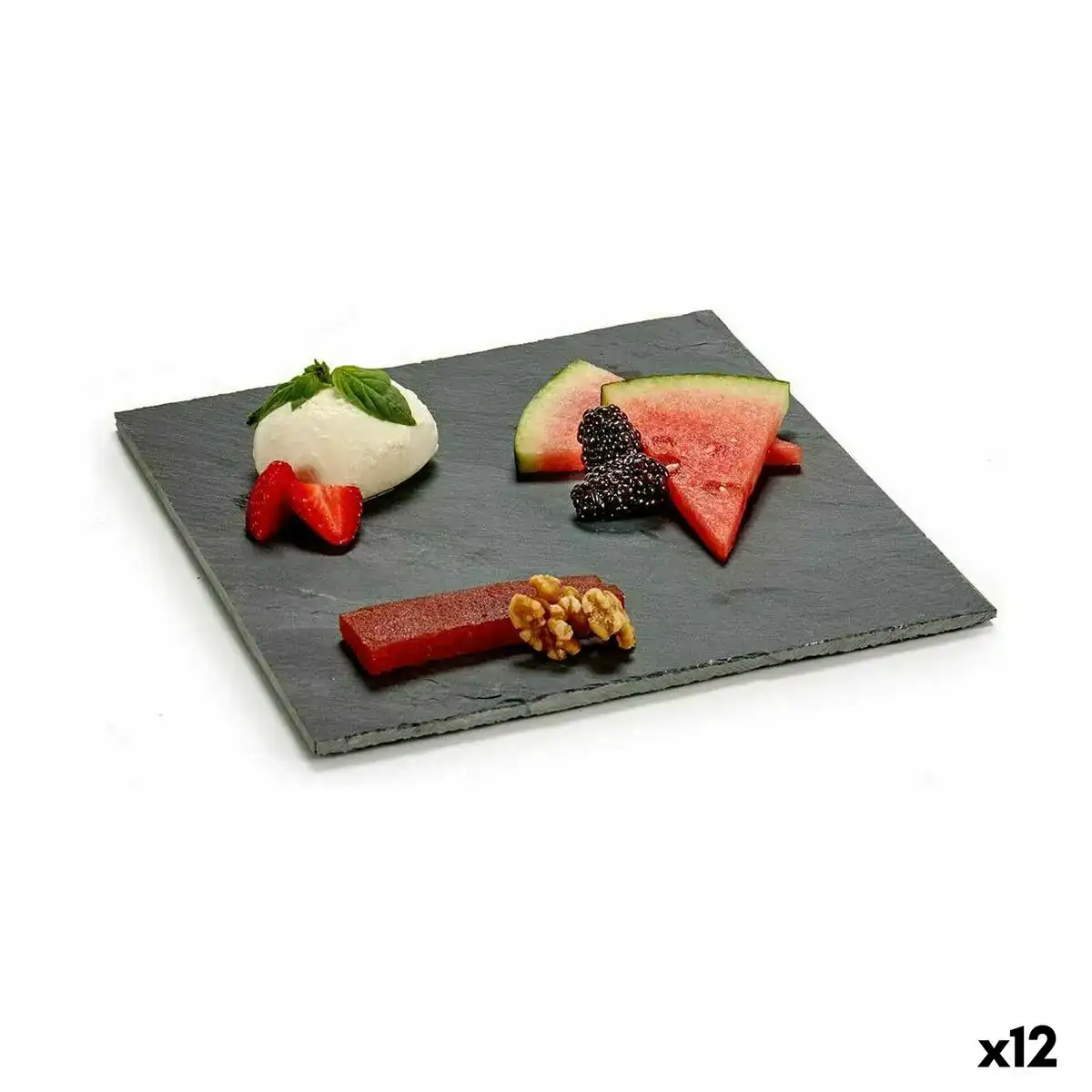 Plateau aperitif noir ardoise 25 x 0 5 x 25 cm 12 unites _9202. Bienvenue sur DIAYTAR COTE D'IVOIRE - Là où Chaque Objet a une Âme. Plongez dans notre catalogue et trouvez des articles qui portent l'essence de l'artisanat et de la passion.