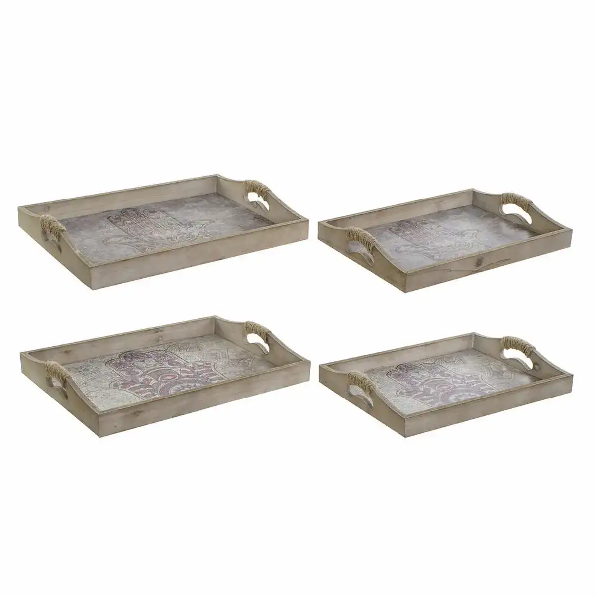 Plateau dkd home decor 40 6 x 30 x 6 cm gris beige bois mdf 2 unites _9845. DIAYTAR COTE D'IVOIRE - Votre Destination pour un Shopping Réfléchi. Découvrez notre gamme variée et choisissez des produits qui correspondent à vos valeurs et à votre style de vie.