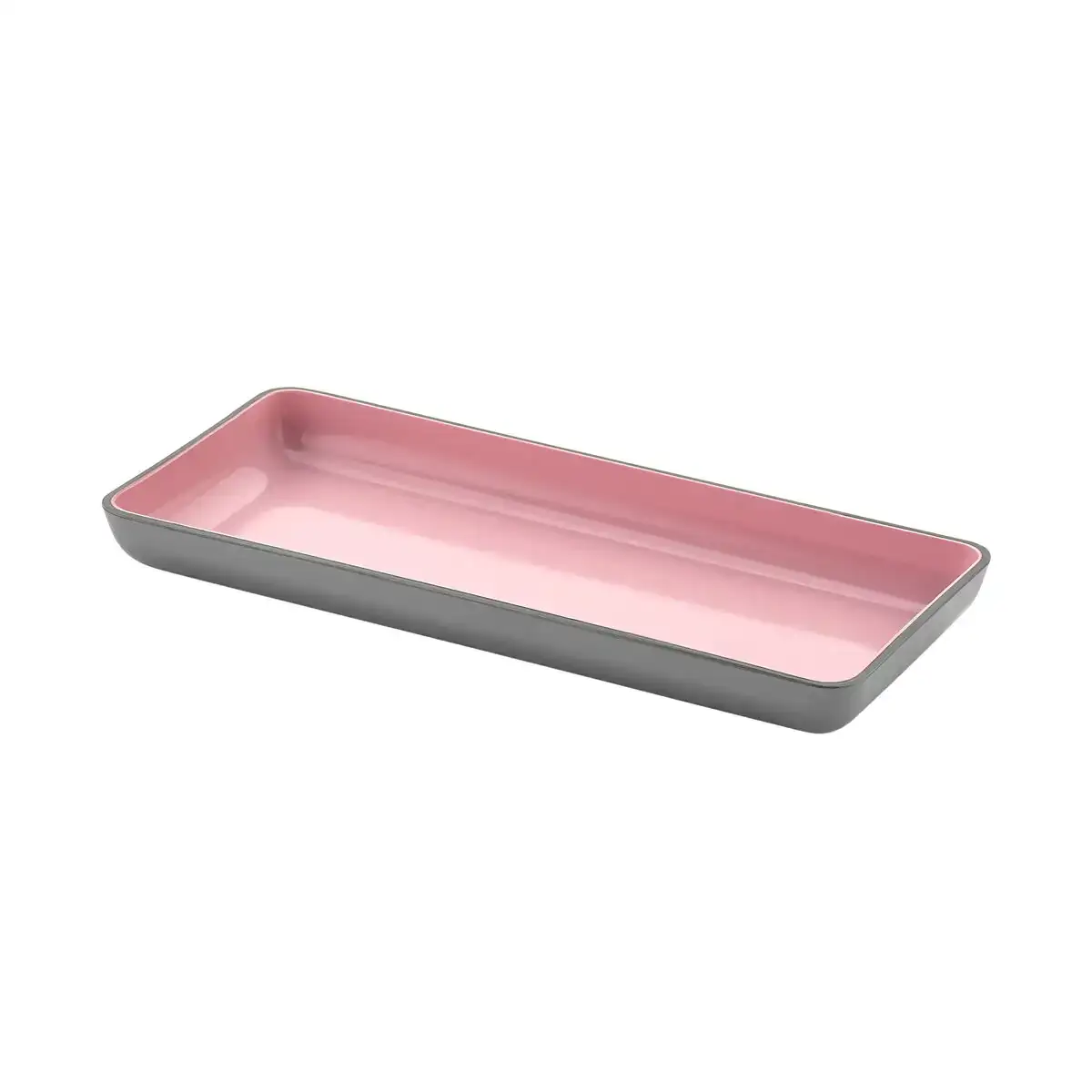 Plateau inde melamine rose gris 23 x 11 x 2 5 cm_1717. DIAYTAR COTE D'IVOIRE - L'Art du Shopping Sublime. Naviguez à travers notre catalogue et choisissez parmi des produits qui ajoutent une touche raffinée à votre vie quotidienne.
