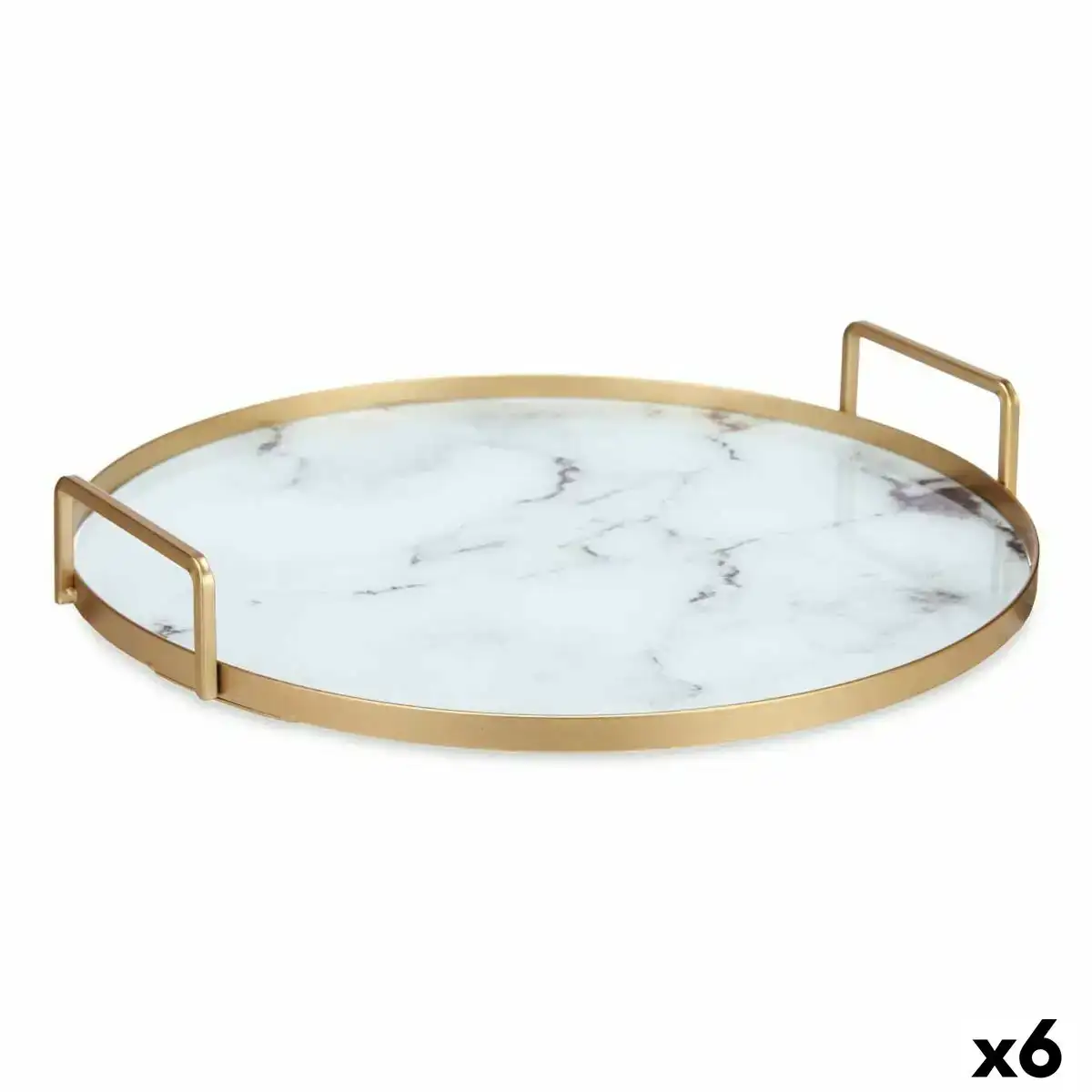 Plateau marbre blanc dore metal verre 30 x 4 5 x 30 cm 6 unites _5366. Bienvenue chez DIAYTAR COTE D'IVOIRE - Là où les Désirs Prendent Vie. Explorez notre boutique en ligne et laissez-vous séduire par des articles qui font écho à vos aspirations et à votre style unique.