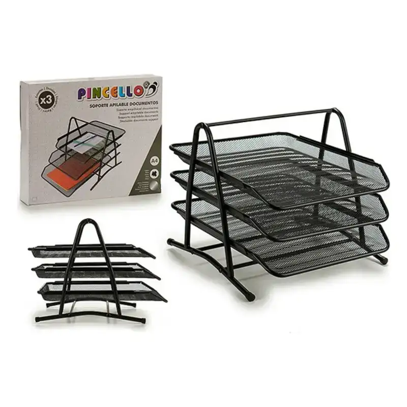 Plateau noir metal 3 pcs _7627. DIAYTAR COTE D'IVOIRE - Où Choisir Devient un Acte de Découverte. Découvrez notre gamme et choisissez des produits qui éveillent votre curiosité et élargissent vos horizons.