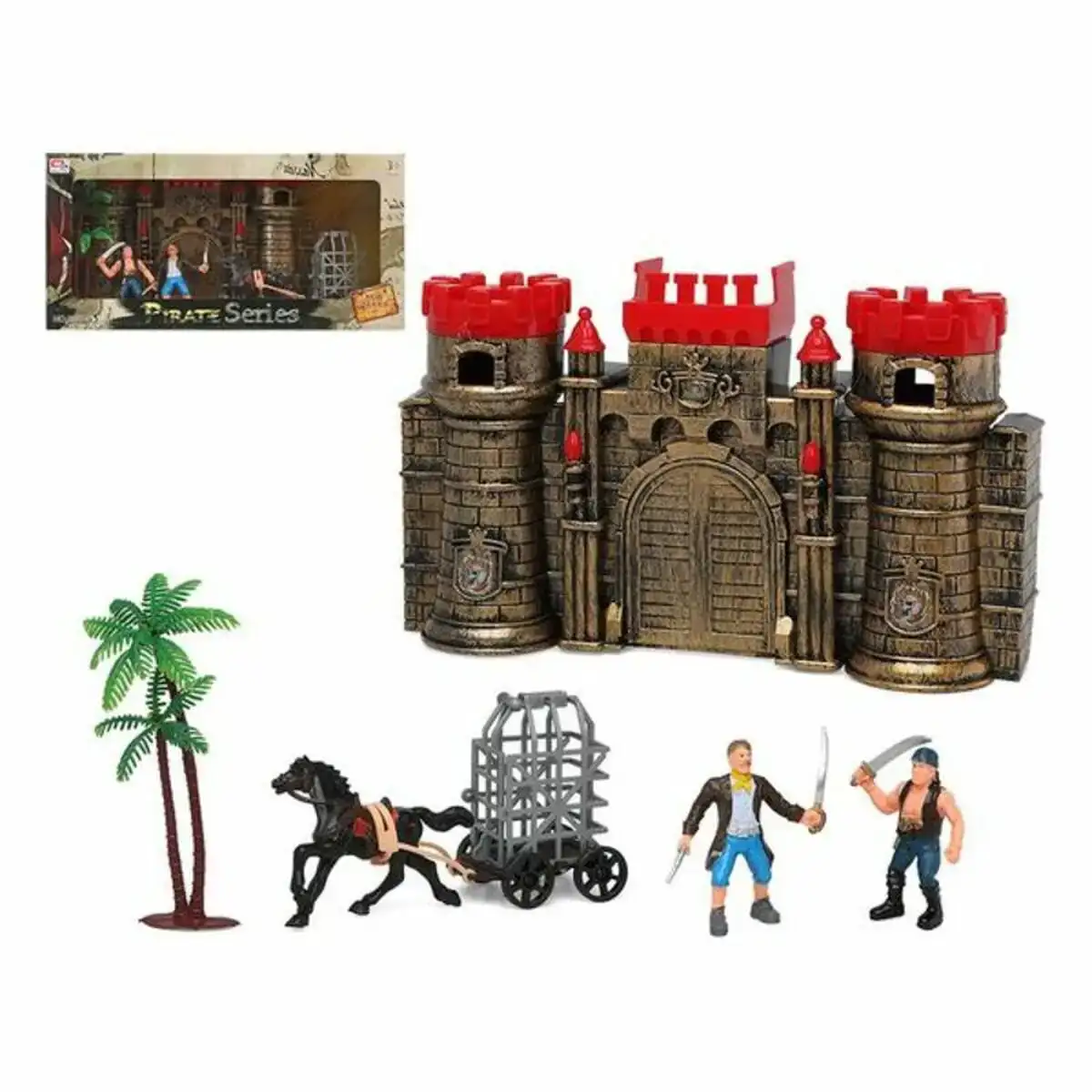 Playset chateau pirate 118927 6 pcs _1766. DIAYTAR COTE D'IVOIRE - L'Art de Vivre en Couleurs. Découvrez notre boutique en ligne et trouvez des produits qui ajoutent une palette vibrante à votre quotidien.