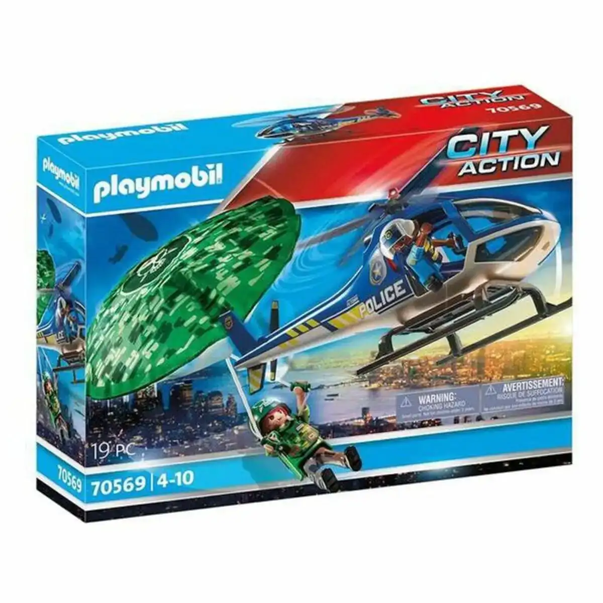 Playset city action police helicopter parachute chase playmobil 70569 19 pcs _3964. Bienvenue sur DIAYTAR COTE D'IVOIRE - Où le Shopping est une Affaire Personnelle. Découvrez notre sélection et choisissez des produits qui reflètent votre unicité et votre individualité.