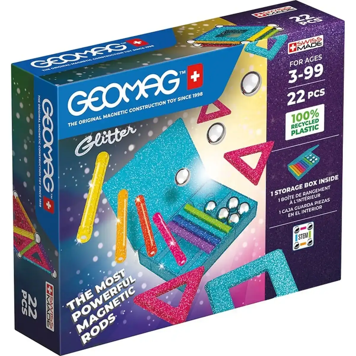 Playset geomag glitter 22 pieces _7132. Bienvenue chez DIAYTAR COTE D'IVOIRE - Où Choisir est un Voyage. Plongez dans notre plateforme en ligne pour trouver des produits qui ajoutent de la couleur et de la texture à votre quotidien.