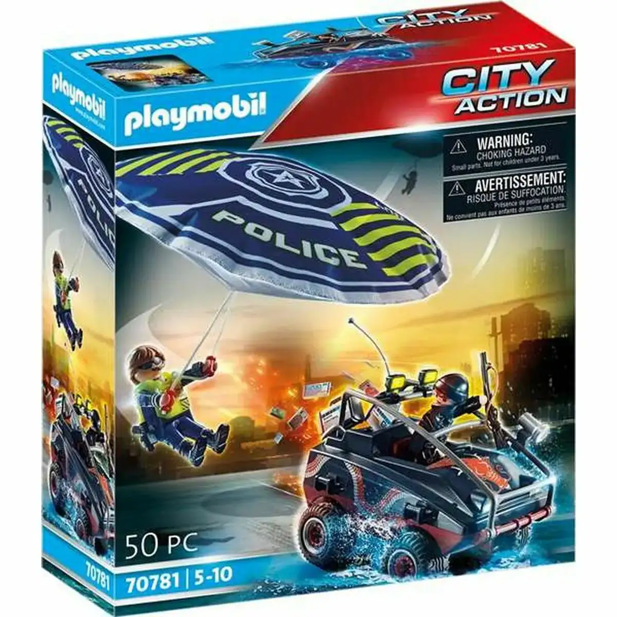 Playset playmobil city action police parachute with amphibious vehicle 70781 50 pcs _5401. DIAYTAR COTE D'IVOIRE - Là où le Chic Rencontre la Tradition. Naviguez à travers notre catalogue et choisissez des produits qui équilibrent l'élégance intemporelle et l'innovation moderne.