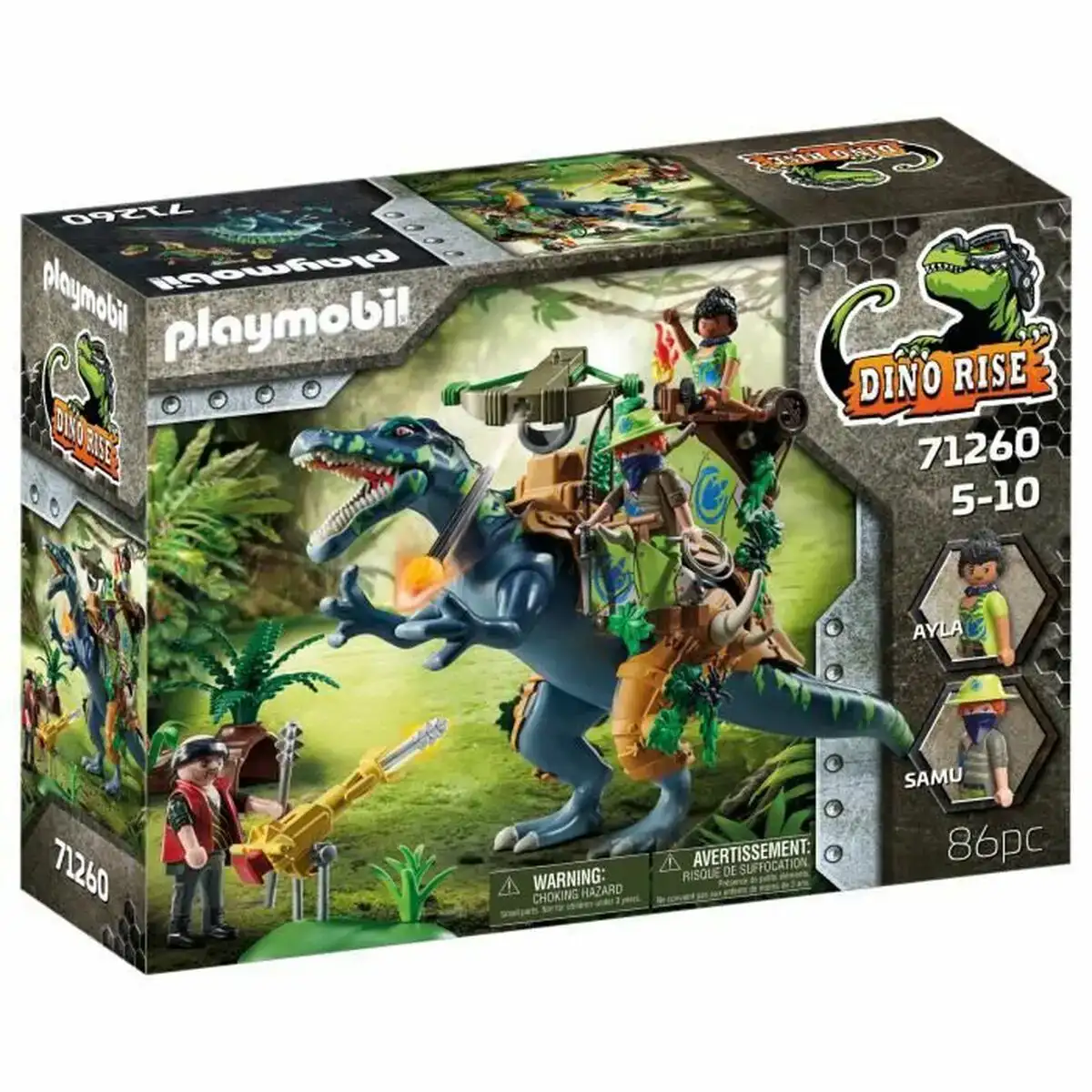 Playset playmobil dino rise spinosaur and fighter 71260 86 pieces _3935. DIAYTAR COTE D'IVOIRE - L'Art de Choisir, l'Art de Se Distinquer. Naviguez à travers notre catalogue et choisissez des produits qui ajoutent une note d'élégance à votre style unique.