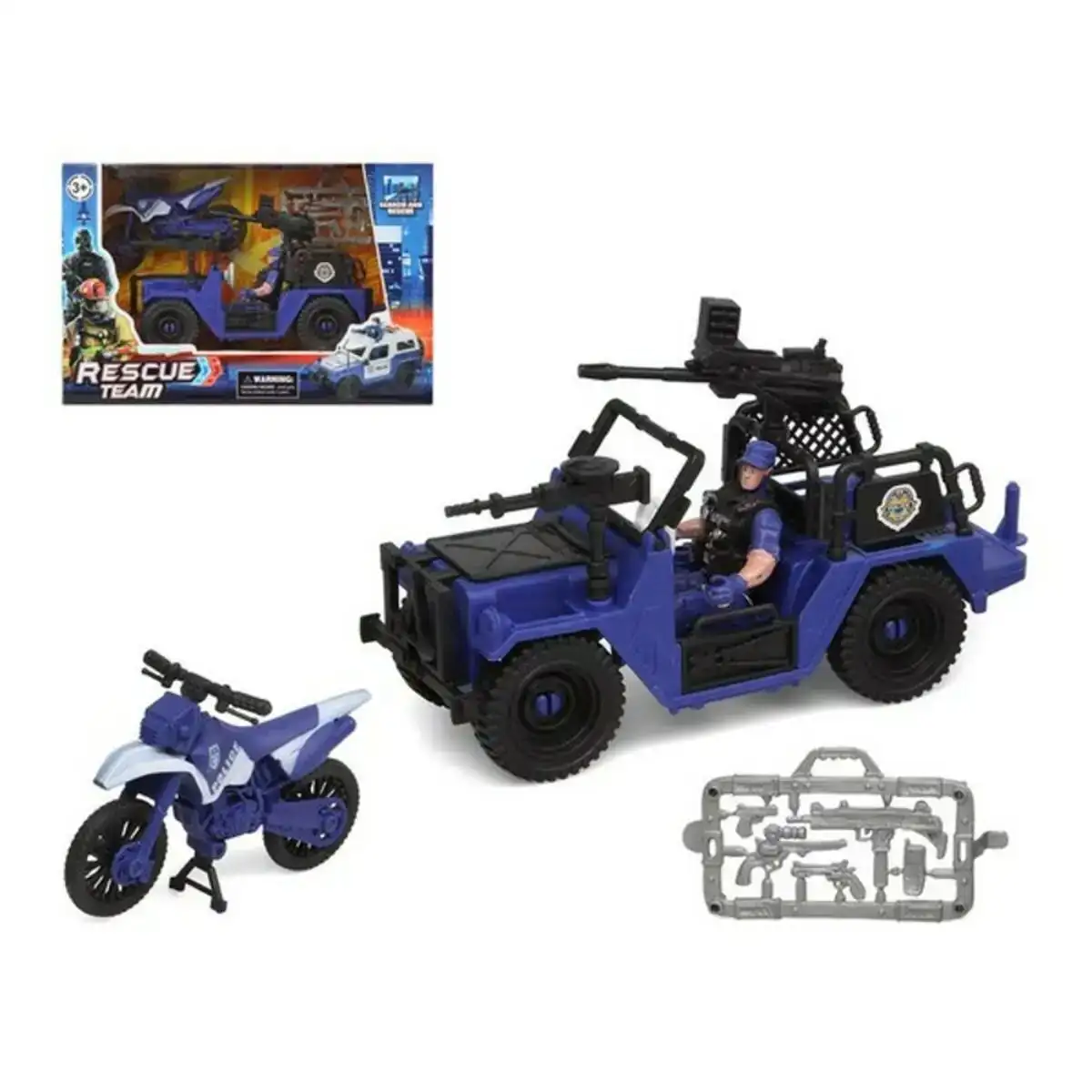 Playset police rescue team bleu_8084. Bienvenue chez DIAYTAR COTE D'IVOIRE - Où le Shopping Rencontre la Qualité. Explorez notre sélection soigneusement conçue et trouvez des produits qui définissent le luxe abordable.