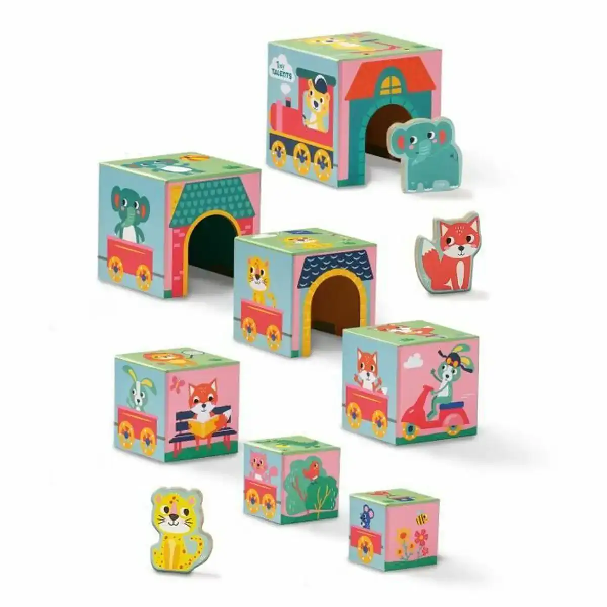 Playset ses creative block tower to stack with animal figurines 10 pieces_7480. DIAYTAR COTE D'IVOIRE - Là où Chaque Produit Est une Trouvaille. Parcourez notre catalogue diversifié et découvrez des articles qui enrichiront votre quotidien, du pratique à l'insolite.