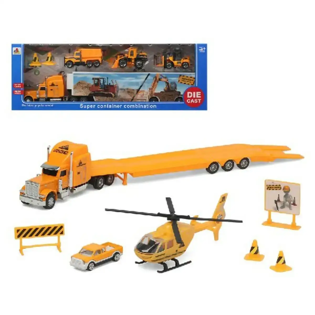 Playset super container construction camion autotransporteur 39 x 14 cm_7452. Découvrez DIAYTAR COTE D'IVOIRE - Là où Votre Shopping Prend Vie. Plongez dans notre vaste sélection et trouvez des produits qui ajoutent une touche spéciale à votre quotidien.