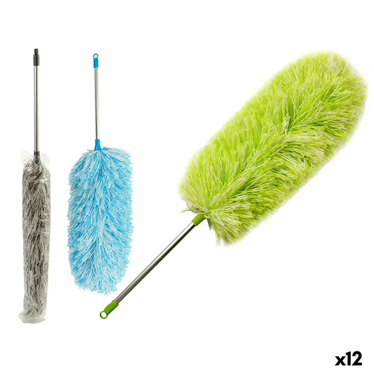 Plumeau 59 cm aluminium bleu vert gris plastique 12 unites _4503. DIAYTAR COTE D'IVOIRE - Où Choisir Devient une Découverte. Explorez notre boutique en ligne et trouvez des articles qui vous surprennent et vous ravissent à chaque clic.