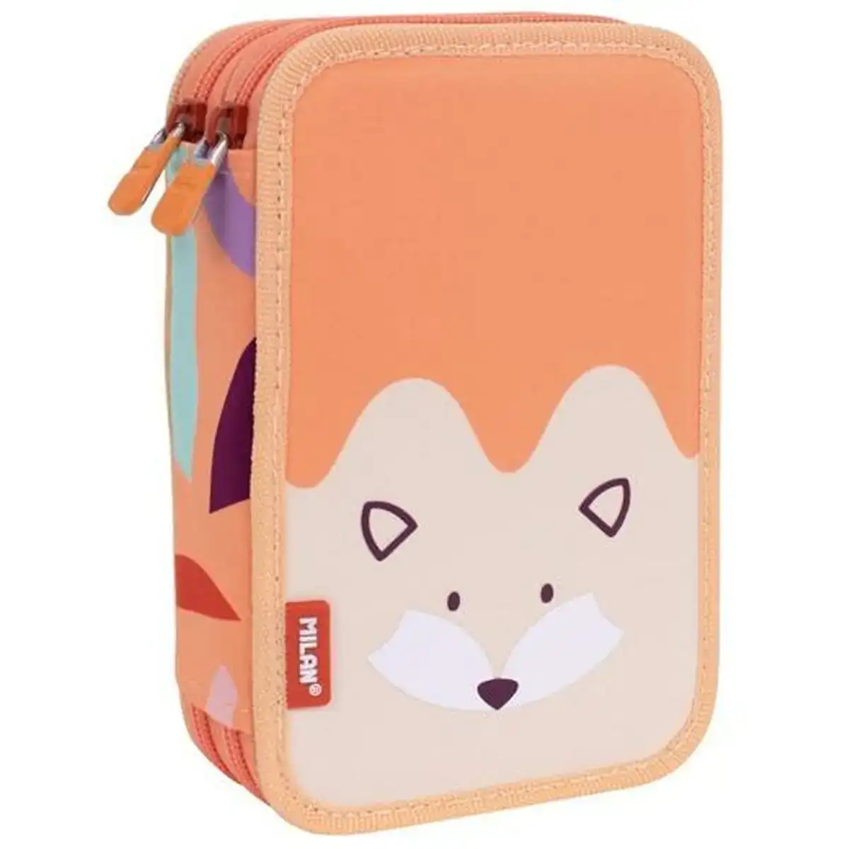 Plumier double milan animals orange 19 5 x 13 x 5 cm_2108. DIAYTAR COTE D'IVOIRE - Votre Destinée Shopping Personnalisée. Plongez dans notre boutique en ligne et créez votre propre expérience de shopping en choisissant parmi nos produits variés.