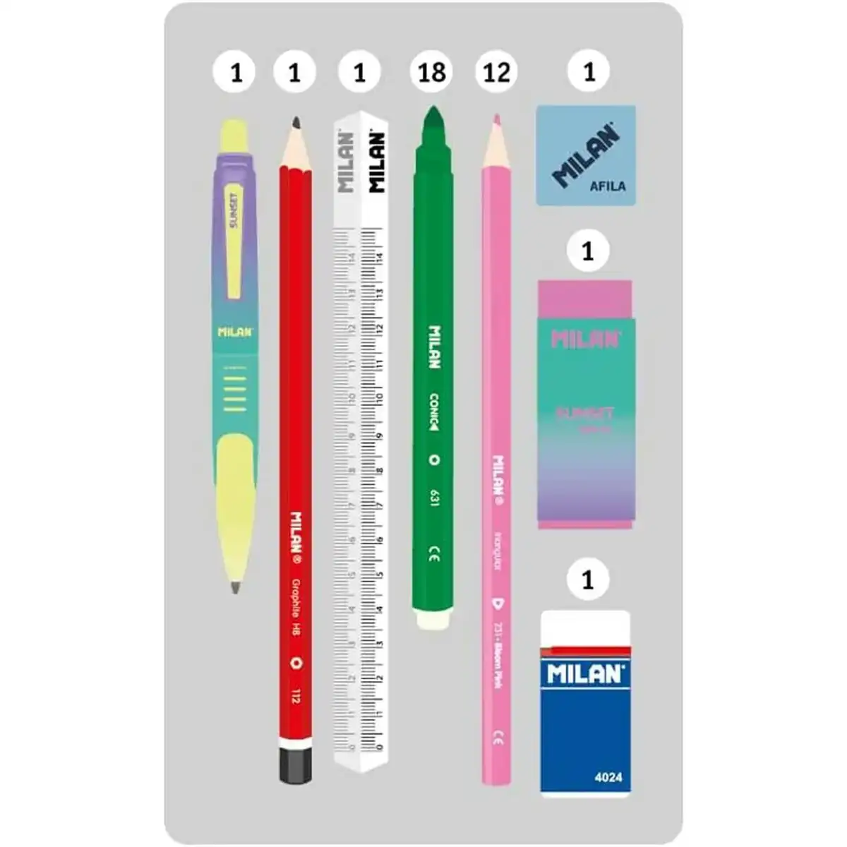 Plumier double milan sunset 34 pieces rose_9473. DIAYTAR COTE D'IVOIRE - Où Chaque Achat Raconte une Histoire. Explorez notre boutique en ligne et créez votre propre narration à travers notre diversité de produits, chacun portant une signification unique.