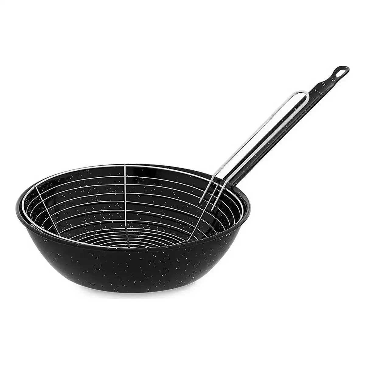 Poele a frire avec panier vaello noir acier emaille o 26 cm _6152. Entrez dans l'Univers de DIAYTAR COTE D'IVOIRE - Où Chaque Produit a une Signification. Explorez notre gamme diversifiée et découvrez des articles qui résonnent avec votre vie.