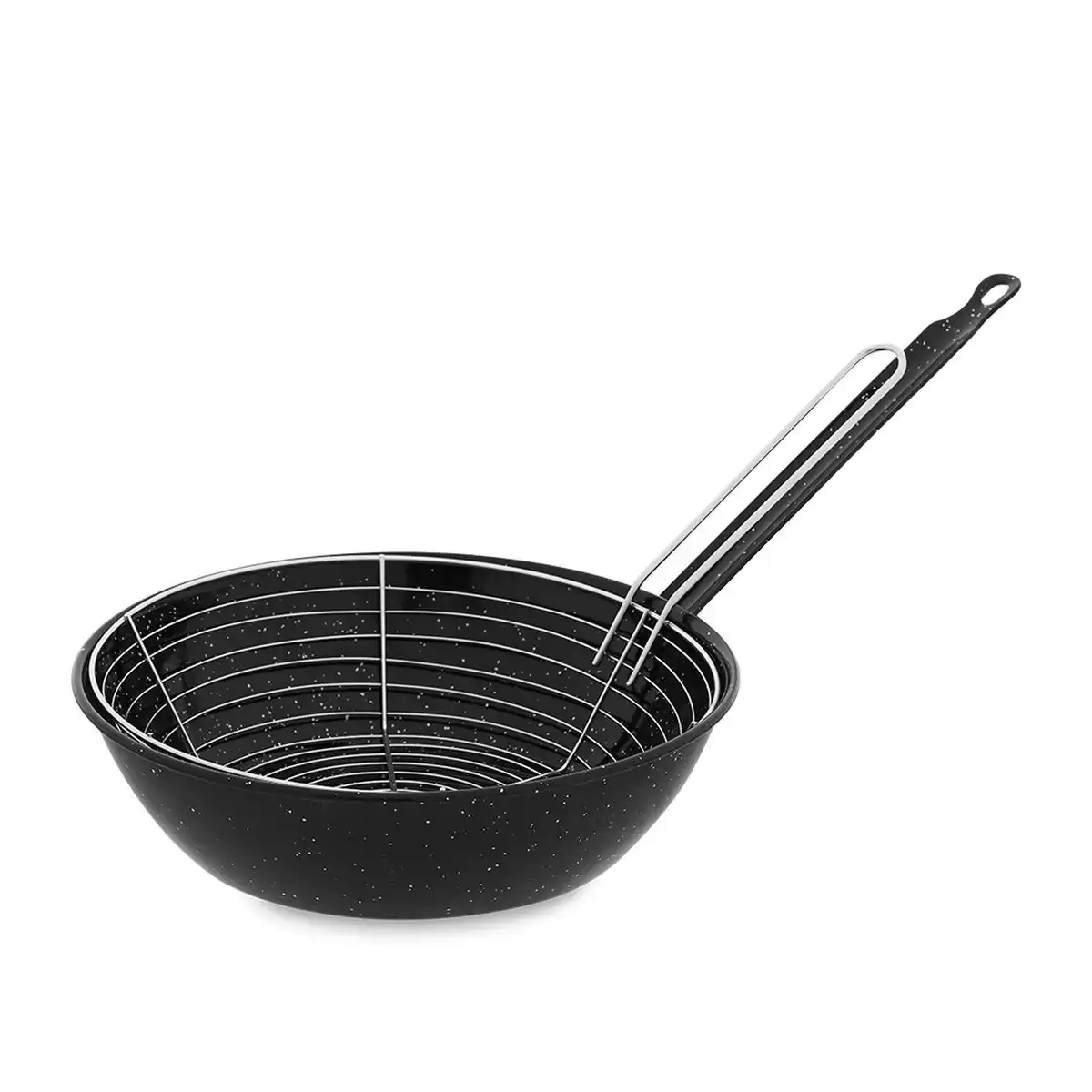 Poele a frire avec panier vaello noir acier emaille o 28 cm _8014. DIAYTAR COTE D'IVOIRE - Votre Portail Vers l'Exclusivité. Explorez notre boutique en ligne pour trouver des produits uniques et exclusifs, conçus pour les amateurs de qualité.