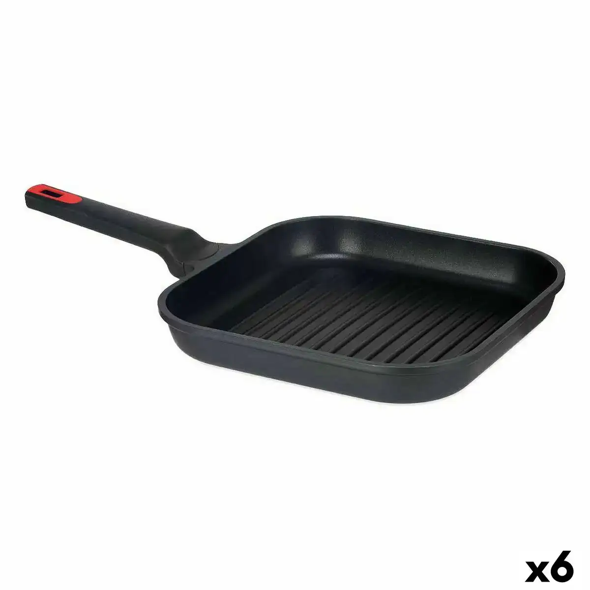 Poele a grilller avec rayures 28 x 28 cm aluminium 6 unites _6165. DIAYTAR COTE D'IVOIRE - Votre Destination Shopping Incontournable. Parcourez nos rayons virtuels et trouvez des articles qui répondent à tous vos besoins, du quotidien à l'exceptionnel.