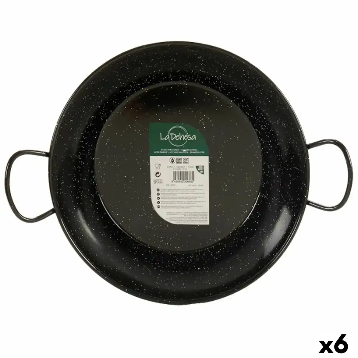 Poele a paella o 32 cm acier emaille 6 unites _3644. DIAYTAR COTE D'IVOIRE - L'Art du Shopping Sublime. Naviguez à travers notre catalogue et choisissez parmi des produits qui ajoutent une touche raffinée à votre vie quotidienne.