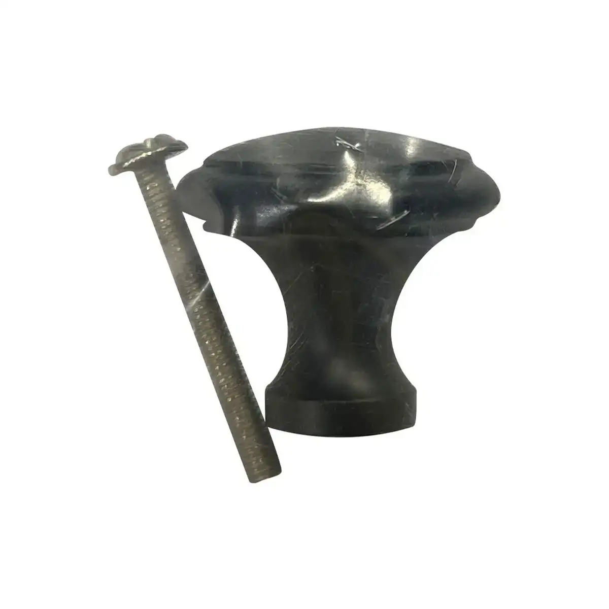 Pommeau edm noir acier plat 32 mm _7839. DIAYTAR COTE D'IVOIRE - Où la Tradition s'Harmonise avec le Moderne. Parcourez notre gamme diversifiée et choisissez des produits qui révèlent l'âme du Côte d'Ivoire.