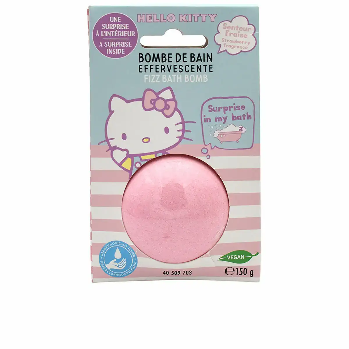 Pompe de bain take care hello kitty fraise 150 g_2006. DIAYTAR COTE D'IVOIRE - Où Chaque Produit est une Promesse de Qualité. Explorez notre boutique en ligne et choisissez des produits qui répondent à vos exigences élevées.