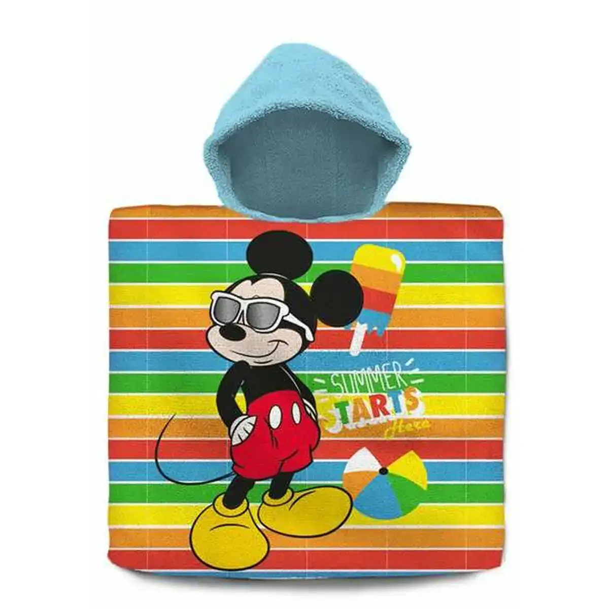 Poncho mickey mouse coton 60 x 120 cm_4690. DIAYTAR COTE D'IVOIRE - Où Choisir est un Acte de Création. Naviguez à travers notre plateforme et choisissez des produits qui complètent votre histoire personnelle.