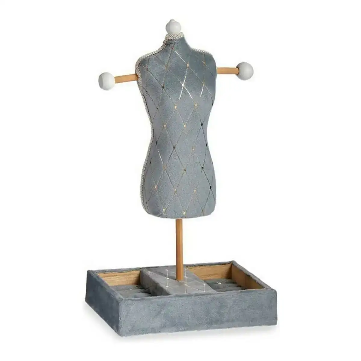 Porte bijoux gris losanges bois_5216. Découvrez DIAYTAR COTE D'IVOIRE - Là où le Choix Rencontre la Qualité. Parcourez notre gamme diversifiée et choisissez parmi des produits conçus pour exceller dans tous les aspects de votre vie.