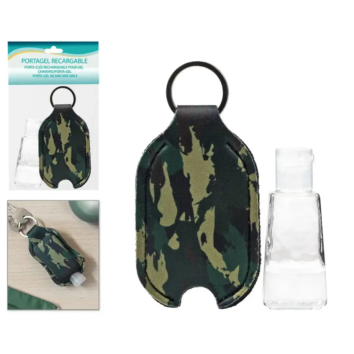 Porte cles gel hydroalcoolique vert camouflage_1182. DIAYTAR COTE D'IVOIRE - L'Art de Vivre le Shopping en Ligne. Découvrez notre plateforme intuitive et trouvez des produits qui vous inspirent et vous enchantent, à chaque clic.
