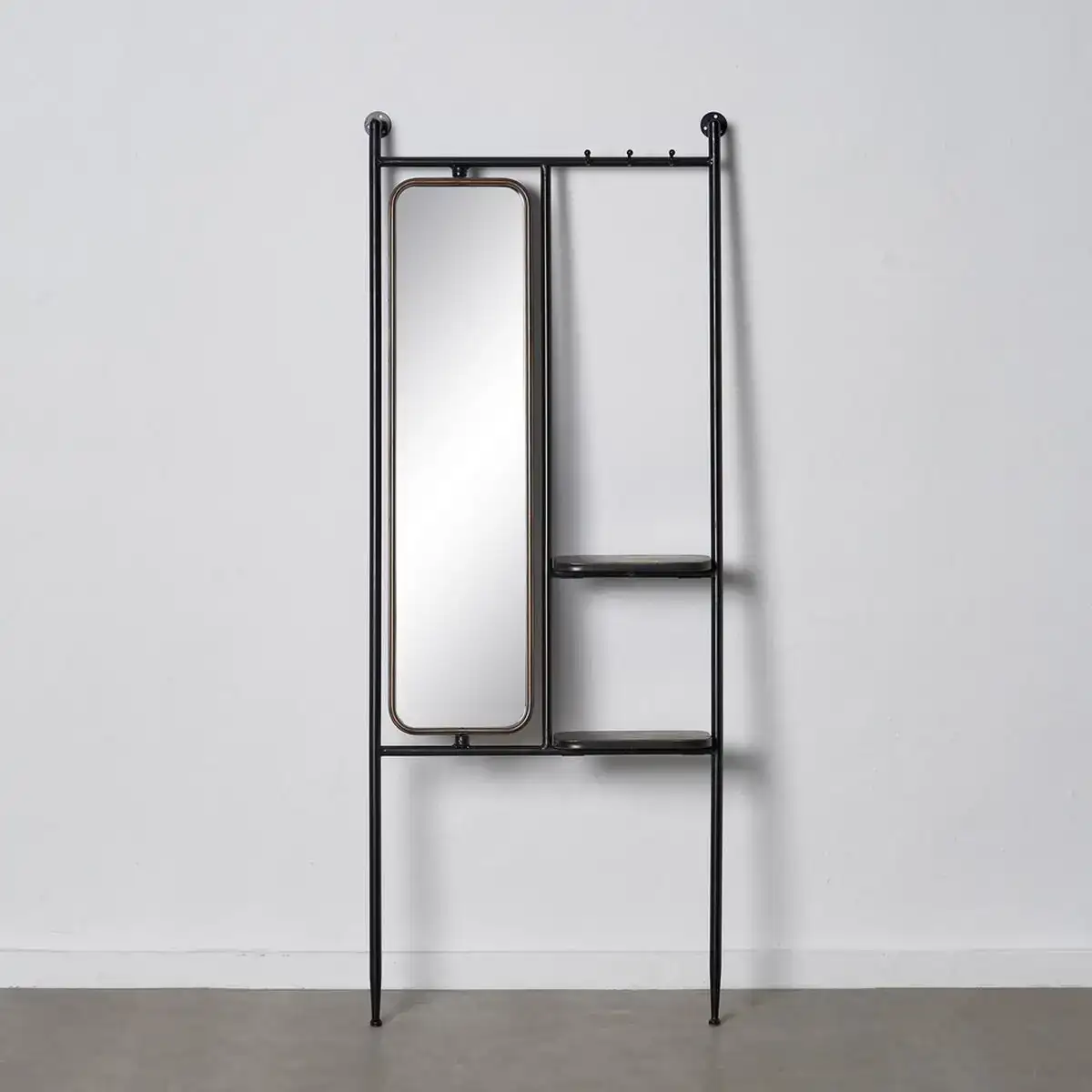 Porte manteau 67 x 19 x 166 5 cm verre noir dore metal_6161. DIAYTAR COTE D'IVOIRE - L'Art de Choisir, l'Art de Se Distinquer. Naviguez à travers notre catalogue et choisissez des produits qui ajoutent une note d'élégance à votre style unique.