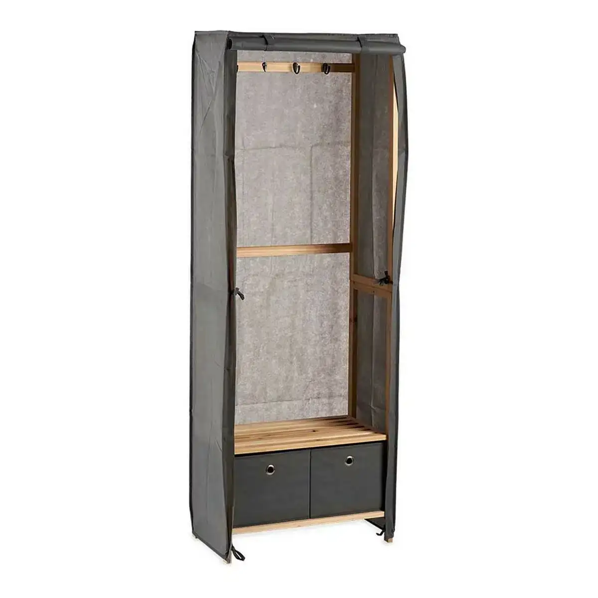 Porte manteau gris bois tissu 31 5 x 58 x 168 cm _8477. DIAYTAR COTE D'IVOIRE - Votre Passage Vers l'Excellence Shopping. Découvrez un catalogue en ligne qui offre une expérience d'achat exceptionnelle, avec des produits soigneusement sélectionnés pour satisfaire tous les goûts.