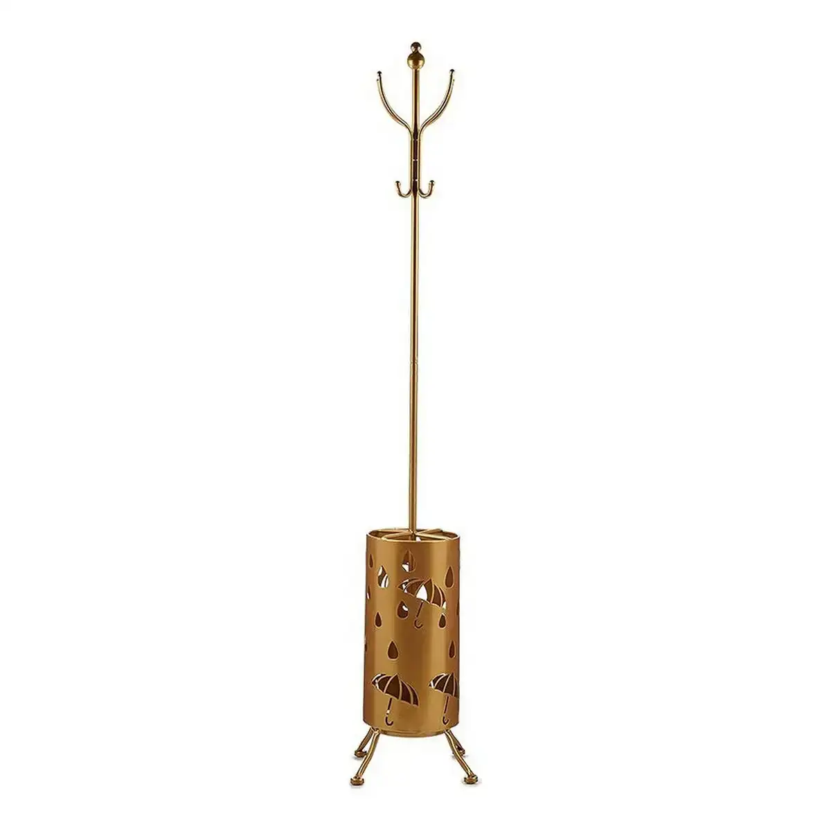 Porte manteau porte parapluie dore metal 44 x 185 x 44 cm _9783. Entrez dans l'Univers de DIAYTAR COTE D'IVOIRE - Votre Destination de Shopping Complète. Découvrez des produits qui reflètent la diversité et la richesse culturelle du Côte d'Ivoire, le tout à portée de clic.