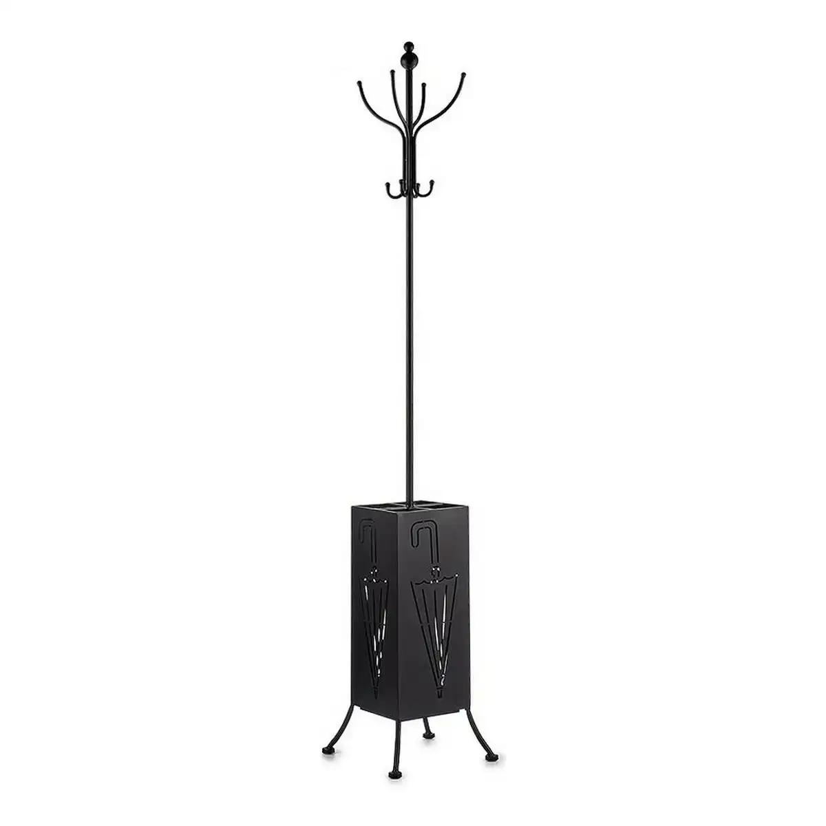 Porte manteau porte parapluie noir metal 34 x 188 x 34 cm _9985. DIAYTAR COTE D'IVOIRE - Votre Source d'Inspiration Shopping. Parcourez nos rayons et trouvez des articles qui vous inspirent, que ce soit pour votre style, votre maison ou votre vie quotidienne.