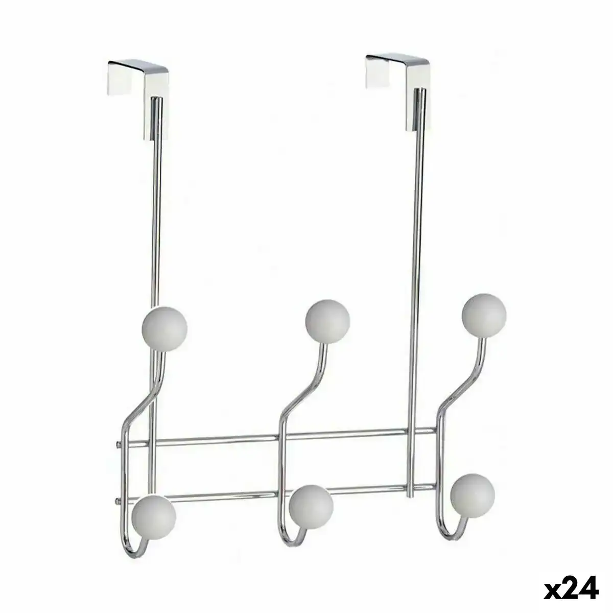 Porte manteaux pour portes blanc metal plastique 10 x 22 x 26 cm 24 unites _3658. DIAYTAR COTE D'IVOIRE - Votre Escale Shopping incontournable. Explorez notre boutique en ligne et dénichez des trésors qui reflètent la richesse culturelle et la modernité du Côte d'Ivoire.