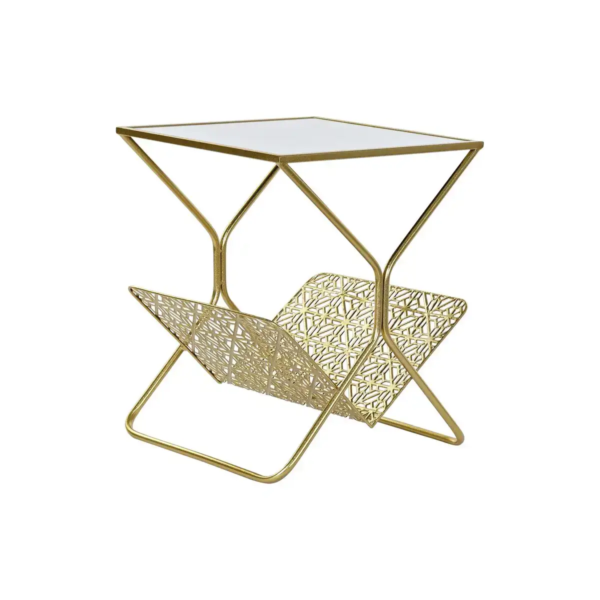 Porte revues dkd home decor miroir dore metal 45 x 45 x 55 cm _2850. DIAYTAR COTE D'IVOIRE - Votre Destination Shopping Inspirante. Explorez notre catalogue pour trouver des articles qui stimulent votre créativité et votre style de vie.