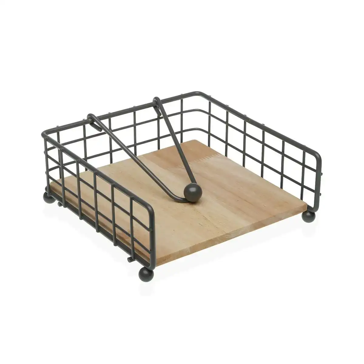 Porte serviettes versa gris bois bois d hevea acier fer 19 5 x 7 x 19 5 cm_1830. Bienvenue chez DIAYTAR COTE D'IVOIRE - Où le Shopping Rencontre la Qualité. Explorez notre sélection soigneusement conçue et trouvez des produits qui définissent le luxe abordable.