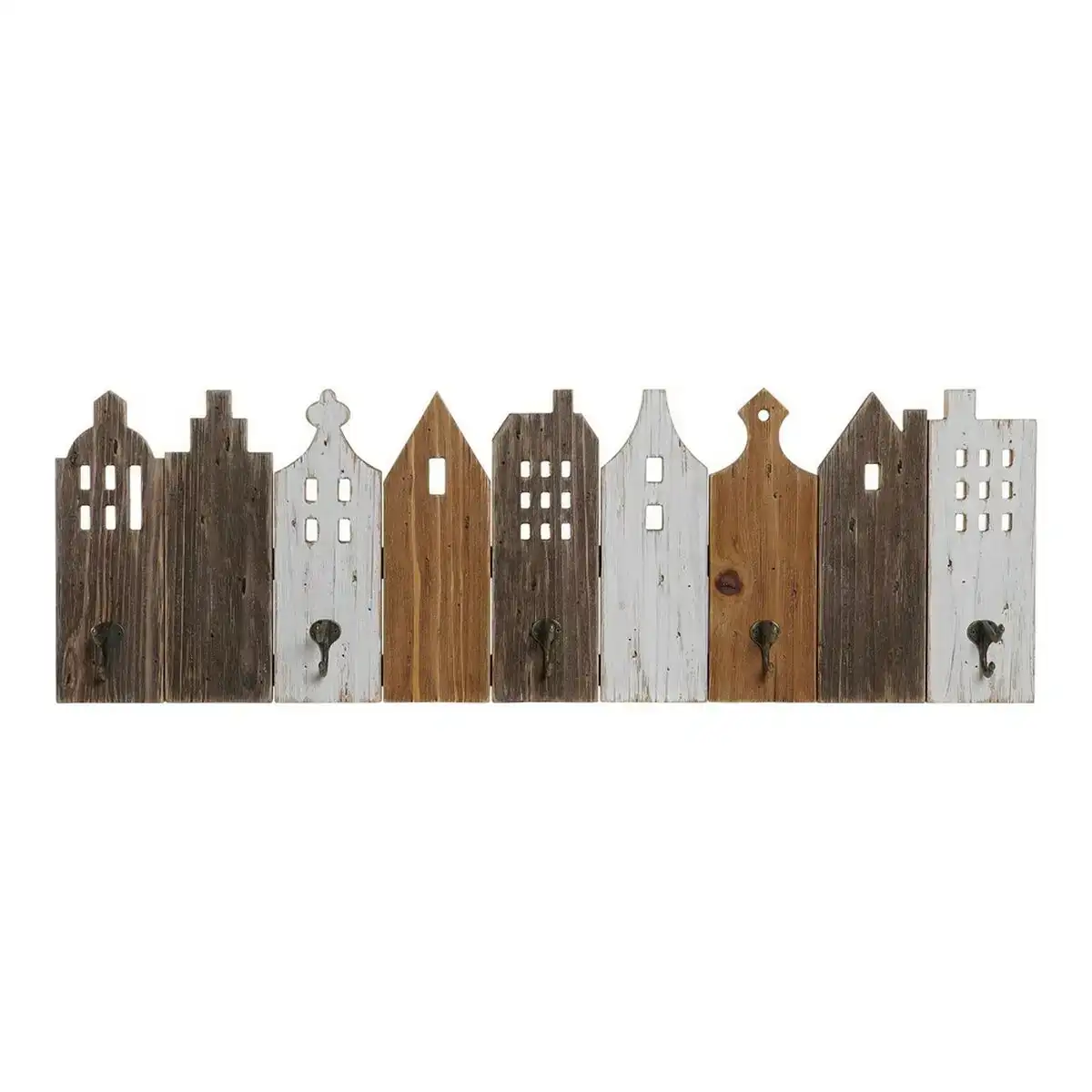 Portemanteau dkd home decor blanc marron metal bois de paulownia maisons 91 x 9 5 x 29 5 cm _4989. DIAYTAR COTE D'IVOIRE - L'Art de Vivre le Shopping en Ligne. Découvrez notre plateforme intuitive et trouvez des produits qui vous inspirent et vous enchantent, à chaque clic.