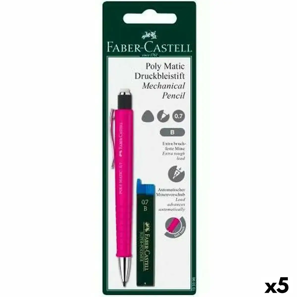 Portemines faber castell grip matic rose 0 7 mm 5 unites _7658. DIAYTAR COTE D'IVOIRE - Où Chaque Sélection est une Victoire. Découvrez notre boutique en ligne et trouvez des articles qui vous rendent la vie plus belle, un choix à la fois.