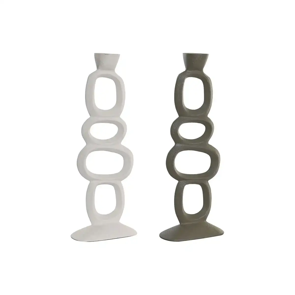 Pot a bougie dkd home decor 14 5 x 7 x 37 cm aluminium blanc vert 2 unites _7004. DIAYTAR COTE D'IVOIRE - Votre Escapade Shopping Virtuelle. Explorez notre boutique en ligne et dénichez des trésors qui évoquent la culture et le savoir-faire sénégalais, un clic à la fois.
