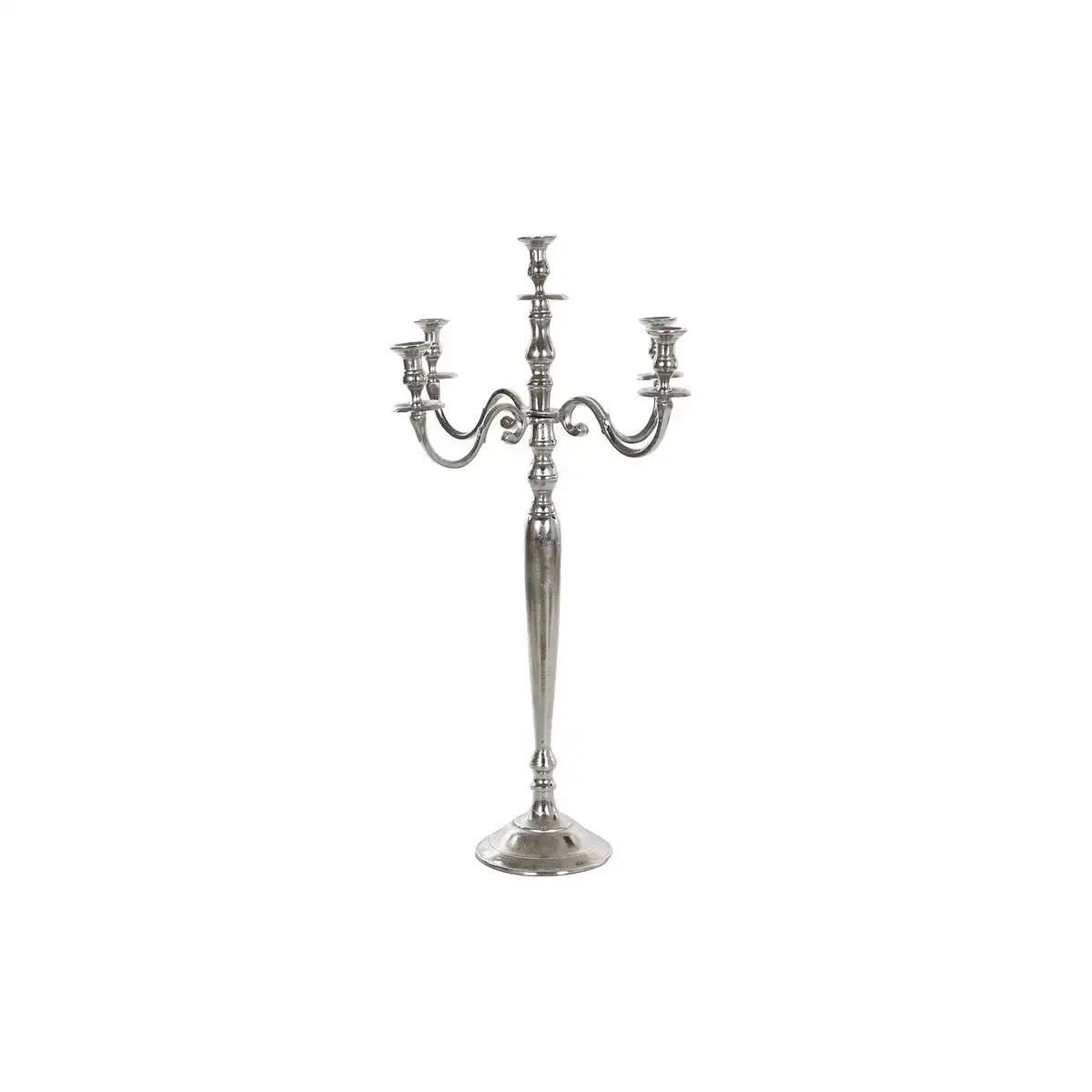 Pot a bougie dkd home decor 56 x 56 x 100 cm argente aluminium_9689. DIAYTAR COTE D'IVOIRE - L'Art de Vivre le Shopping Inspiré. Parcourez notre catalogue et choisissez des produits qui reflètent votre passion pour la beauté et l'authenticité.