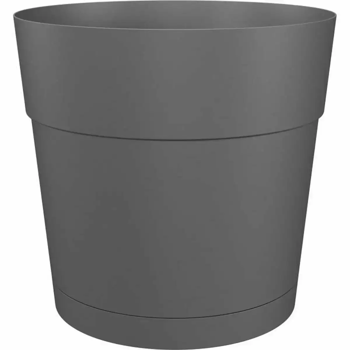 Pot artevasi anthracite plastique ronde o 35 cm_6607. DIAYTAR COTE D'IVOIRE - Là où le Shopping Devient une Expérience. Naviguez à travers notre catalogue diversifié et découvrez des produits qui ajoutent de la couleur et de la passion à votre vie.
