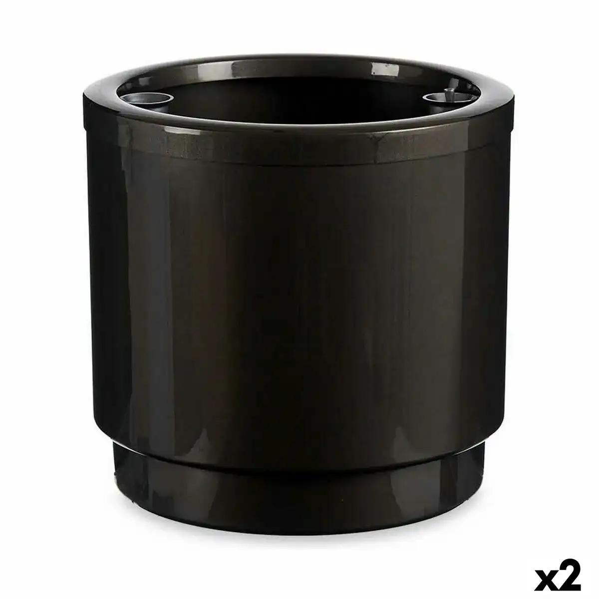 Pot auto arrosant anthracite polypropylene 2 unites 38 x 37 5 x 38 cm _6579. DIAYTAR COTE D'IVOIRE - Où Choisir Devient une Expérience Personnalisée. Explorez notre boutique en ligne pour découvrir des produits qui s'adaptent à votre style et à votre essence.