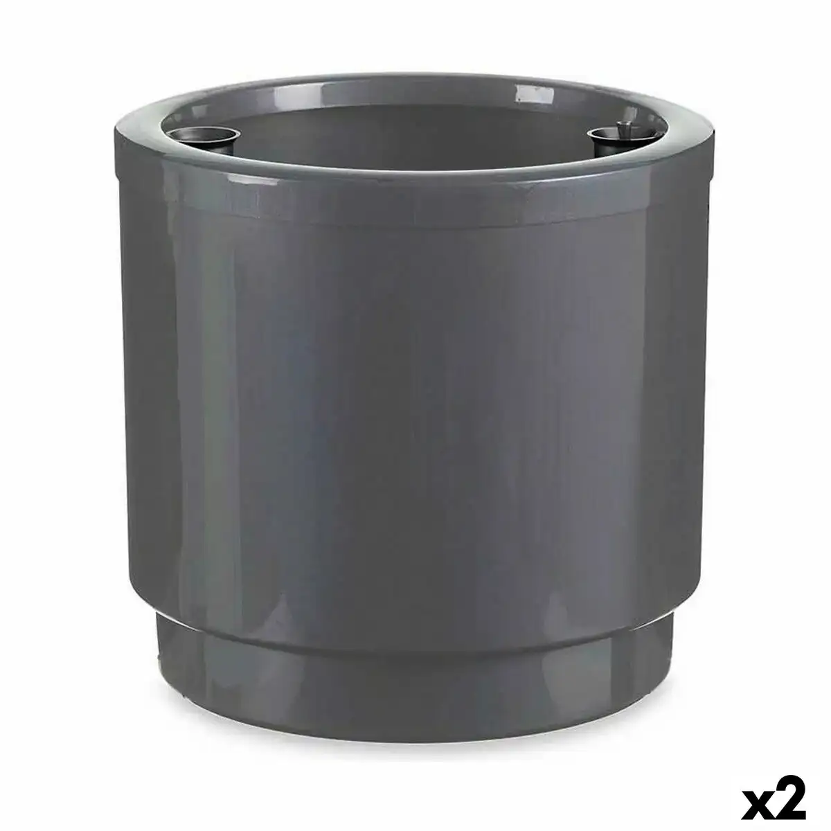 Pot auto arrosant argente polypropylene 2 unites 38 x 37 5 x 38 cm _7407. Bienvenue chez DIAYTAR COTE D'IVOIRE - Où le Shopping Devient un Plaisir. Découvrez notre boutique en ligne et trouvez des trésors qui égaieront chaque jour de votre vie.