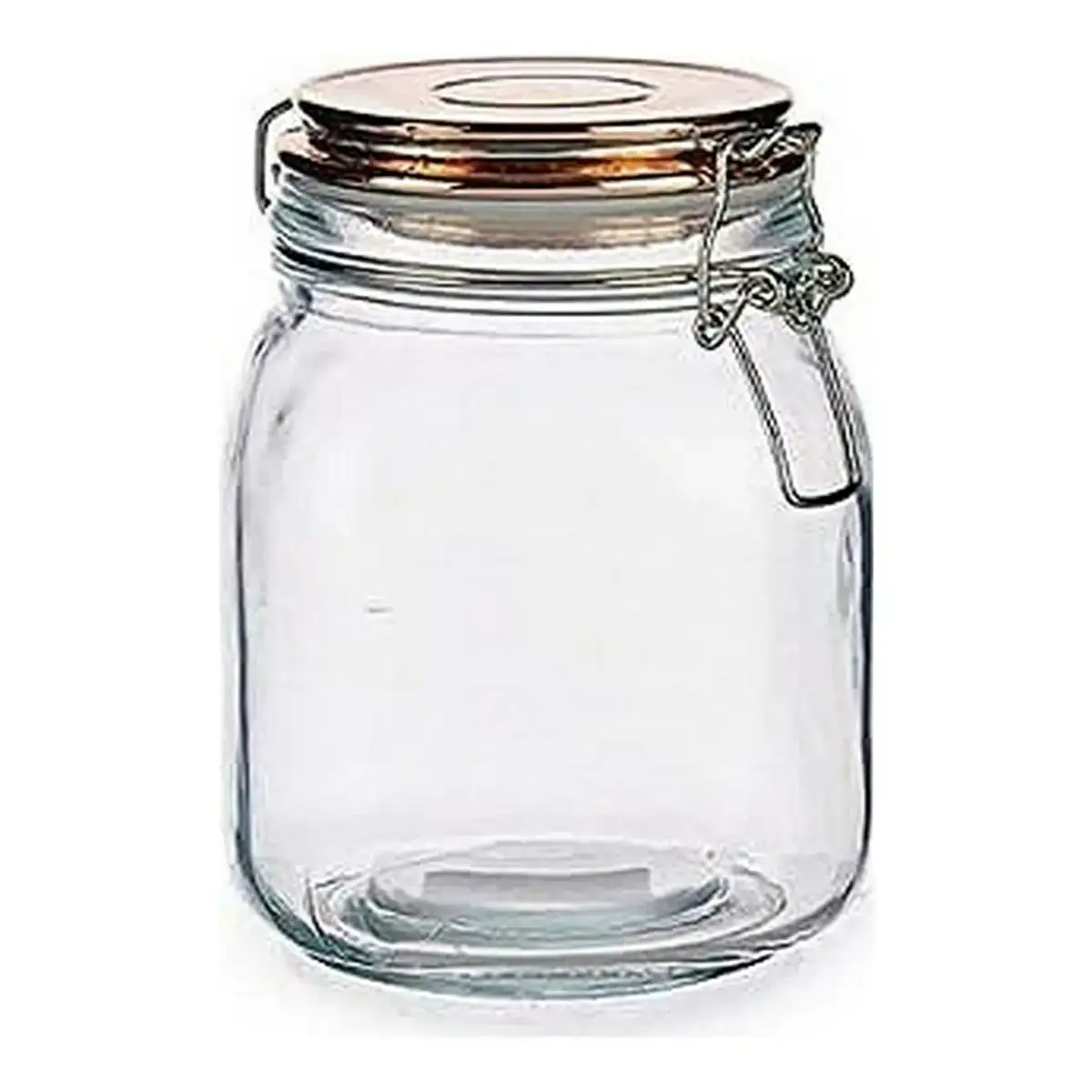 Pot en verre transparent acier cuivre verre 1 l_8044. DIAYTAR COTE D'IVOIRE - Votre Plaisir Shopping à Portée de Clic. Explorez notre boutique en ligne et trouvez des produits qui ajoutent une touche de bonheur à votre vie quotidienne.