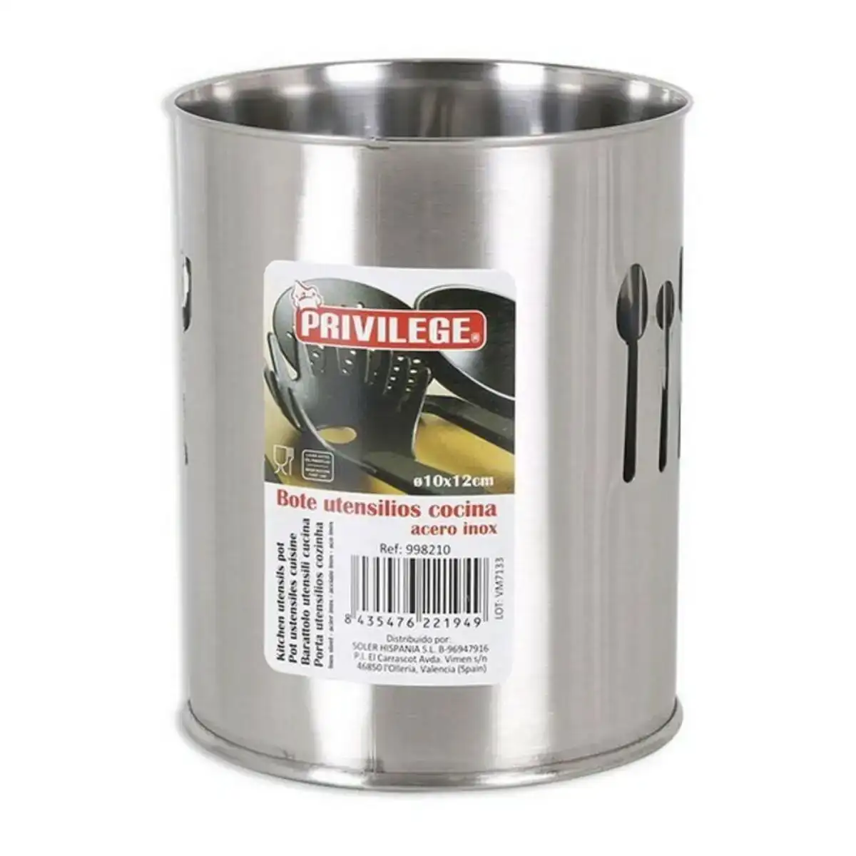 Pot pour ustensiles de cuisine privilege acier inoxydable_1264. DIAYTAR COTE D'IVOIRE - Votre Compagnon Shopping, Votre Style Unique. Explorez notre boutique en ligne pour dénicher des trésors qui expriment qui vous êtes, de la mode à la maison.