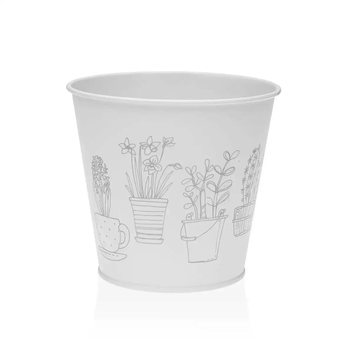 Pot versa zink blanc metal 12 6 cm _8389. Plongez dans l'Univers de DIAYTAR COTE D'IVOIRE - Où la Qualité et la Diversité se rencontrent. Parcourez nos rayons virtuels pour trouver des produits répondant à tous les besoins, du confort de votre foyer.