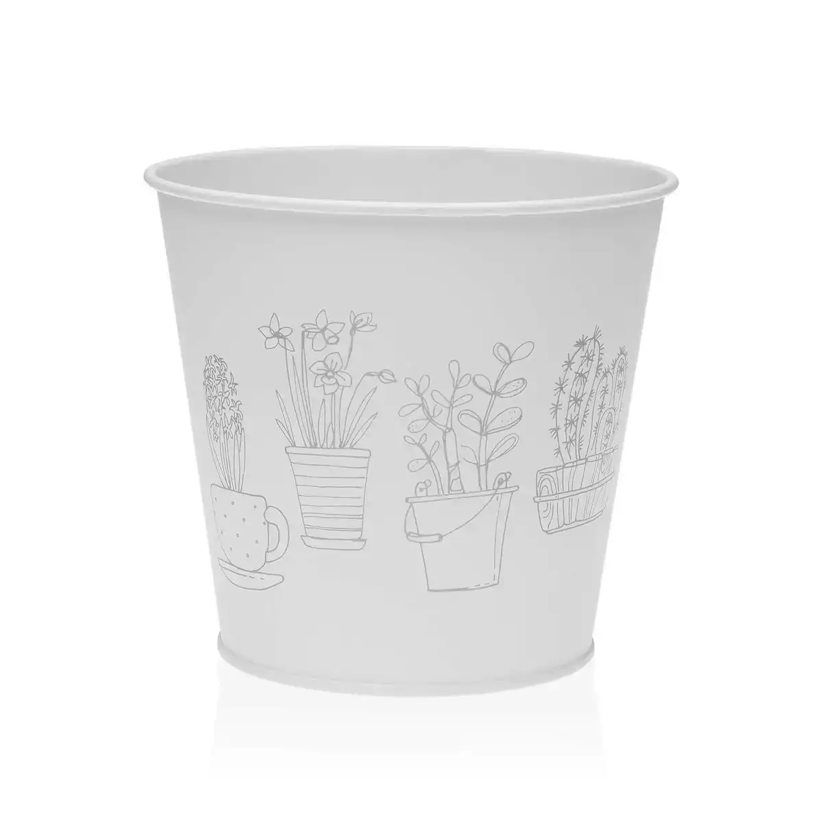 Pot versa zink blanc metal 14 5 cm _7090. Bienvenue chez DIAYTAR COTE D'IVOIRE - Où Chaque Article Est une Découverte. Naviguez à travers nos offres et laissez-vous surprendre par des trésors cachés qui enrichiront votre vie.