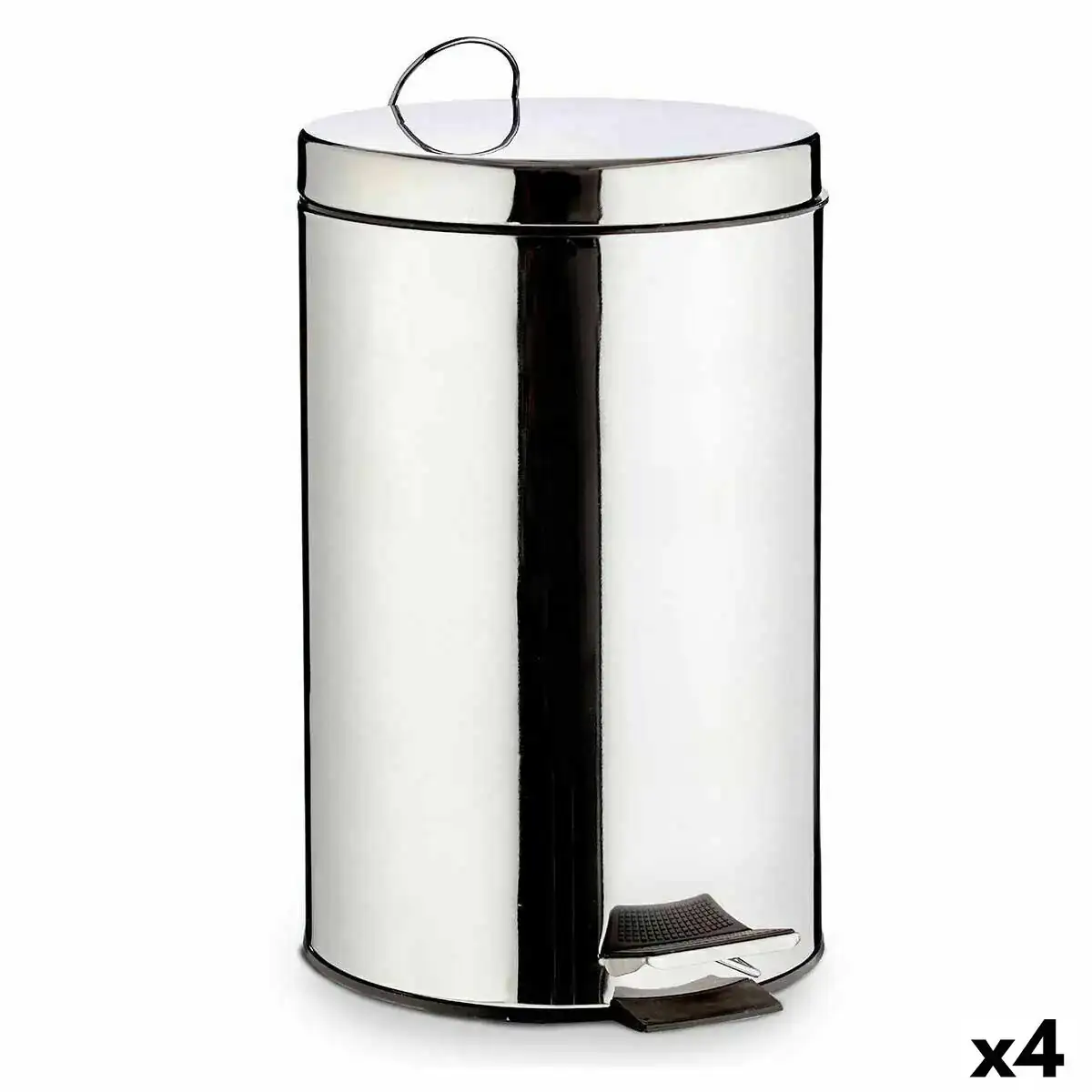 Poubelle a pedale argente acier inoxydable plastique 12 l 4 unites _1006. DIAYTAR COTE D'IVOIRE - Là où Chaque Achat a du Sens. Explorez notre gamme et choisissez des produits qui racontent une histoire, votre histoire.