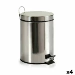 Poubelle a pedale argente acier inoxydable plastique 5 l 4 unites _6854. DIAYTAR COTE D'IVOIRE - L'Univers de l'Élégance Accessible. Plongez dans notre catalogue et choisissez des produits qui allient sophistication et accessibilité pour un shopping exquis.