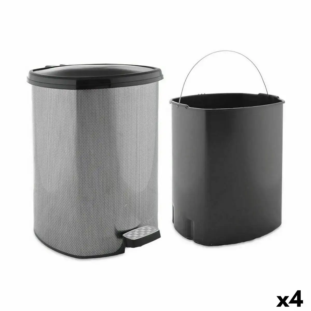 Poubelle a pedale gris fonce plastique 20 l 4 unites _6799. DIAYTAR COTE D'IVOIRE - L'Art de Vivre le Shopping Inspiré. Parcourez notre catalogue et choisissez des produits qui reflètent votre passion pour la beauté et l'authenticité.