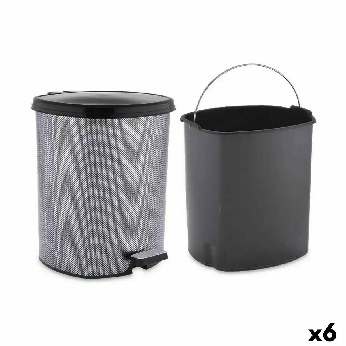 Poubelle a pedale gris fonce plastique 6 l 6 unites _1016. DIAYTAR COTE D'IVOIRE - L'Art de Choisir, l'Art de Vivre. Parcourez notre boutique en ligne et choisissez parmi des produits de qualité qui ajoutent de l'élégance à votre quotidien.
