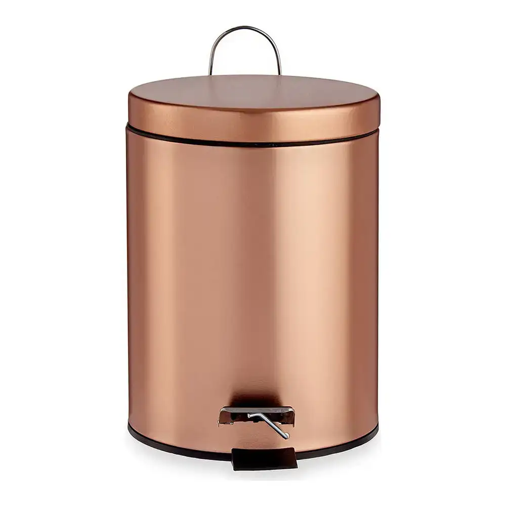 Poubelle a pedale metal cuivre plastique 5 l 20 5 x 27 5 x 26 5 cm _7015. DIAYTAR COTE D'IVOIRE - L'Artisanat à Portée de Clic. Découvrez notre boutique en ligne pour trouver des produits uniques qui célèbrent la créativité et l'artisanat sénégalais.