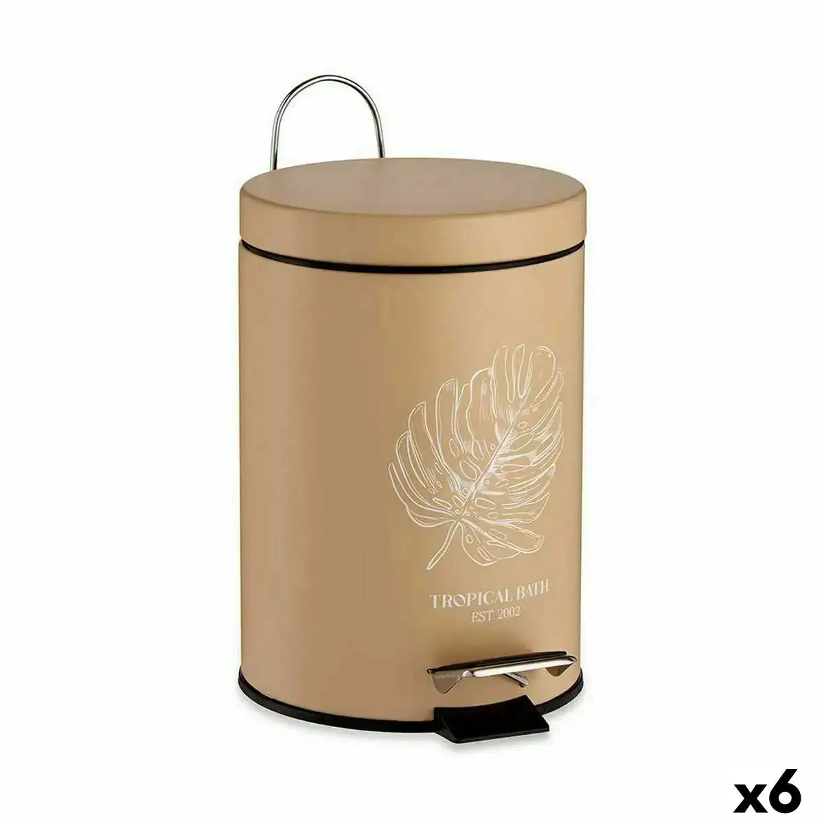 Poubelle a pedale tropical bath blanc beige acier plastique 3 l 6 unites _2815. Bienvenue chez DIAYTAR COTE D'IVOIRE - Où Chaque Objet a sa Propre Histoire. Découvrez notre sélection soigneusement choisie et choisissez des produits qui racontent le patrimoine sénégalais.